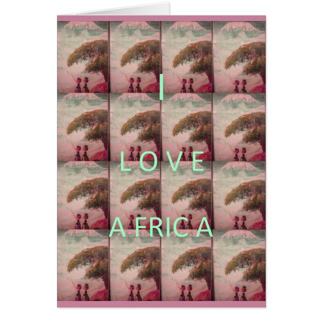 Kilimanjaro Tanzania Wenskaart Sjabloon (Voorkant)