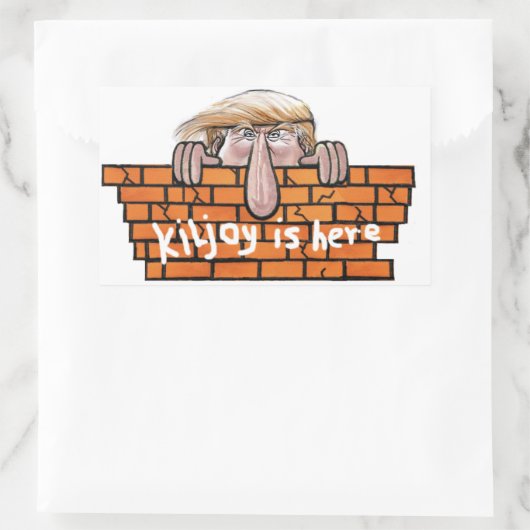 Kiljoy is hier rechthoekige sticker (Tas)