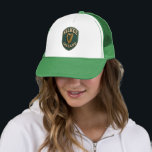 Kilkee Ireland Harp Logo - Retro Mesh Trucker Hat Pet<br><div class="desc">"Celebrate your Irish roots with this premium Kilkee Ireland trucker hat. Featuring the iconic golden harp on a crisp white foam front with breathable emerald green mesh. A timeless design for anyone proud of their Kilkee heritage. High-quality print,  not customizable to ensure design integrity."</div>