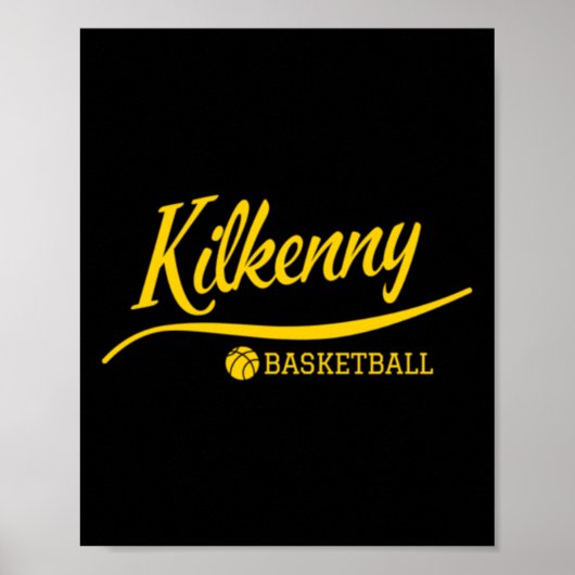 Kilkenny Basketbal in Amber Poster (Voorkant)