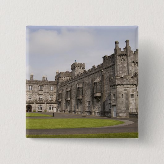 Kilkenny Castle, County Kilkenny, Ierland. Vierkante Button 5,1 Cm (Voorkant)