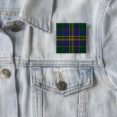 Kilkenny County Irish Tartan Vierkante Button 5,1 Cm (In situ)