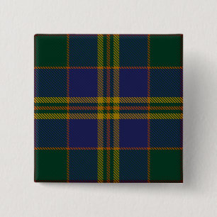 Kilkenny County Irish Tartan Vierkante Button 5,1 Cm