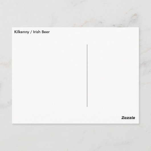 Kilkenny/Irish Beer Briefkaart (Achterkant)