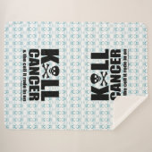 Kill Cancer & de cel waar het in reed met schedel Sherpa Deken (Voorkant (horizontaal))