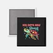 Kill Devil Hills Beach NC Artistiek Zee Schildpad  Magneet (Voorkant / Achterkant)