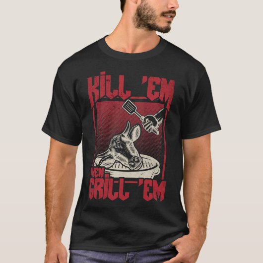 Kill Em Grill Em BBQ T-shirt (Voorkant)