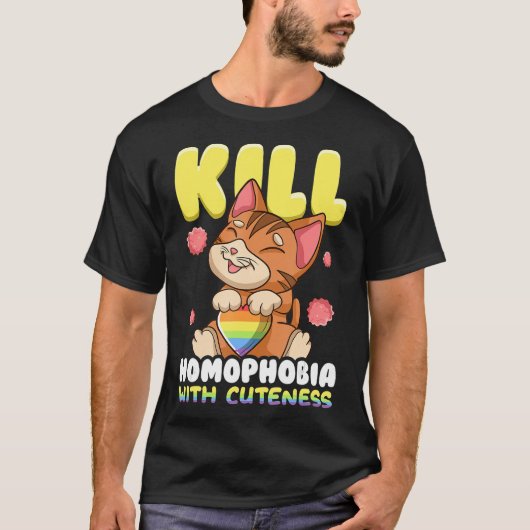 Kill Homophobia with Cuteness Equality T-shirt (Voorkant)