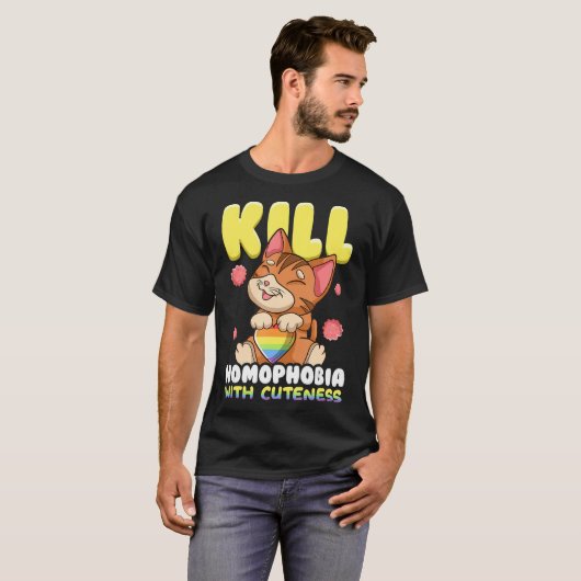 Kill Homophobia with Cuteness Equality T-shirt (Voorkant volledig)