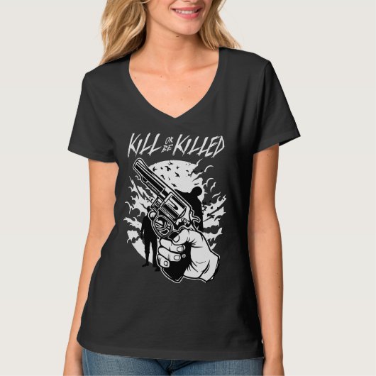 Kill or be Killed Jongens & Meisjes Nieuw Hallowee T-shirt (Voorkant)