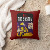 Kill the System Anti-Establishment Pyramid Eye Art Kussen (Deken)