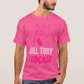 Kill Tony Podcast Pink Maneki Neko Lucky Cat T-shirt (Voorkant)