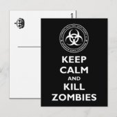 Kill Zombies Briefkaart (Voorkant / Achterkant)