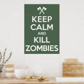 Kill Zombies Poster (Keuken)
