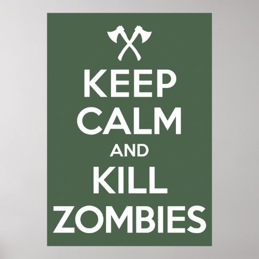 Kill Zombies Poster (Voorkant)