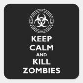 Kill Zombies Vierkante Sticker (Voorkant)