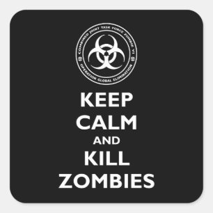 Kill Zombies Vierkante Sticker