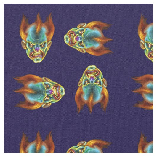 Killa Klown Fabric Stof (Close Up)