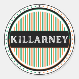 Killarney City Pride Emblem – Ierse identiteit Ronde Sticker
