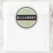 Killarney City Pride Emblem – Ierse identiteit Ronde Sticker (Tas)