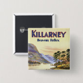 Killarney, Heaven's Reflex Vierkante Button 5,1 Cm (Voorkant /achterkant)