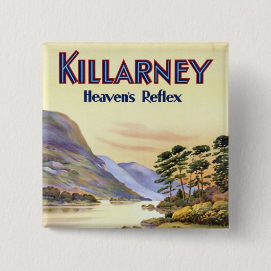 Killarney, Heaven's Reflex Vierkante Button 5,1 Cm (Voorkant)