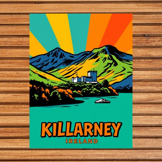 Killarney, Ierland Lake Art Travel Briefkaart
