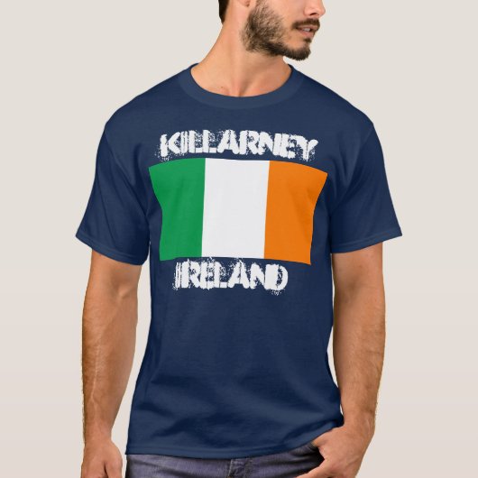 Killarney, Ierland met Ierse vlag T-shirt (Voorkant)