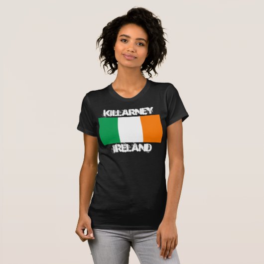 Killarney, Ierland met Ierse vlag T-shirt (Voorkant volledig)