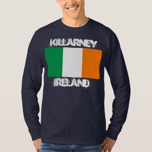Killarney, Ierland met Ierse vlag T-shirt (Voorkant)