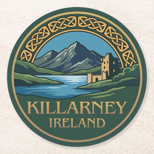 Killarney Ireland Ronde Kartonnen Onderzetter (Voorkant)