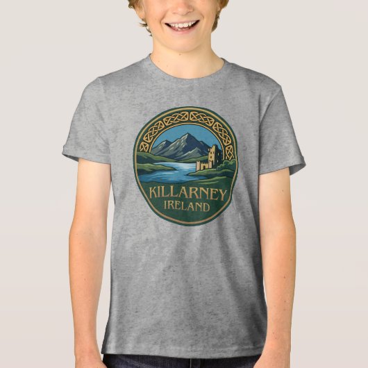 Killarney Ireland Tri-Blend Shirt (Voorkant)