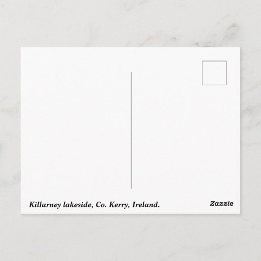 Killarney lakeside, County Kerry, Ierland Briefkaart (Achterkant)