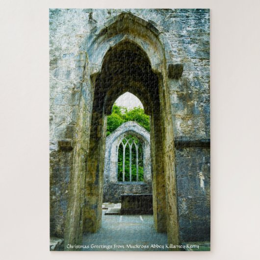 Killarney Muckross Abbey Kerry Ireland. Jigzaag Pu Legpuzzel (Verticaal)