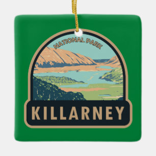 Killarney National Park Ireland Travel Art Vintage Keramisch Ornament