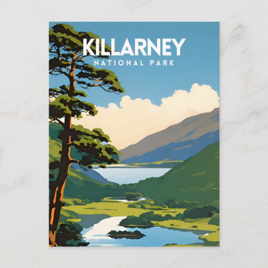 Killarney National Park - Traditionele reisposter Briefkaart (Voorkant)