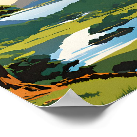 Killarney National Park - Traditionele reisposter Poster (Hoek)