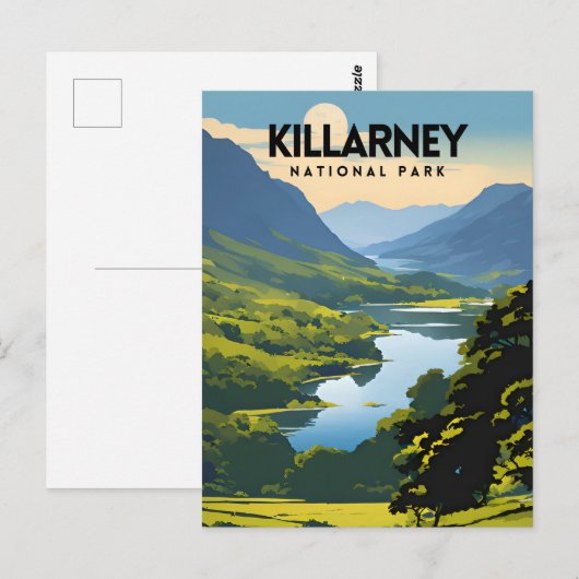 Killarney National Park Travel Poster Briefkaart (Voorkant / Achterkant)