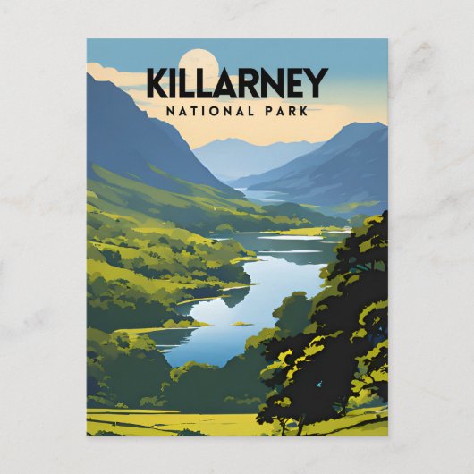 Killarney National Park Travel Poster Briefkaart (Voorkant)