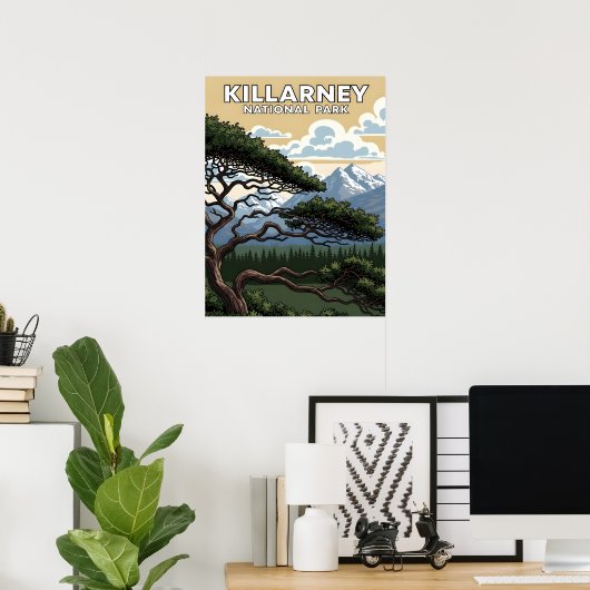 Killarney national park vintage travel poster (Thuiskantoor)