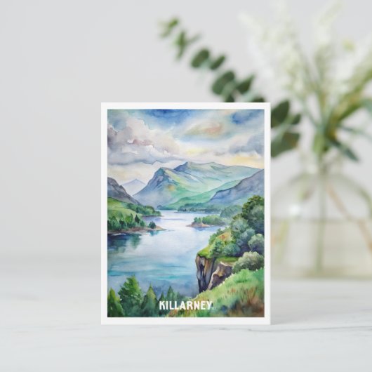 Killarney National Park Waterverf Schilderen Briefkaart (Staand voorkant)