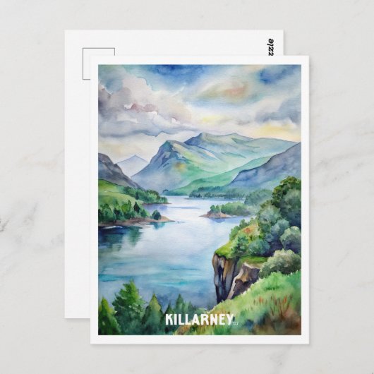 Killarney National Park Waterverf Schilderen Briefkaart (Voorkant / Achterkant)
