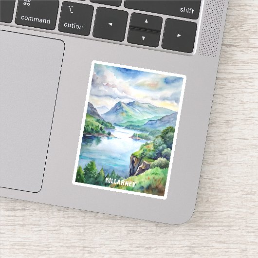 Killarney National Park Waterverf Schilderen Sticker (Detail)