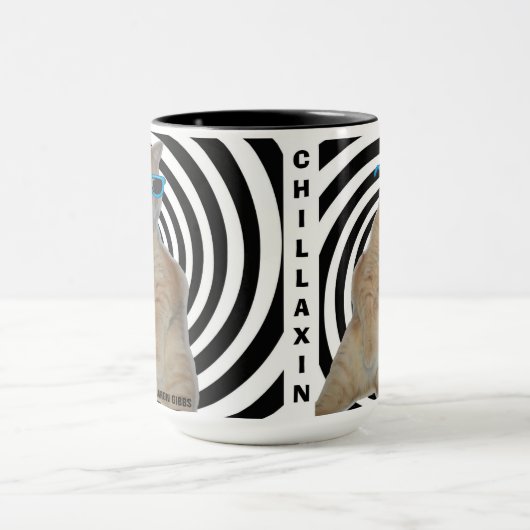 KILLAXIN' Fat Manx Cat met zonnebril Coffee Mok (Midden)