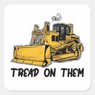 Killdozer - soms moeten verstandige Mannen unrea d Vierkante Sticker