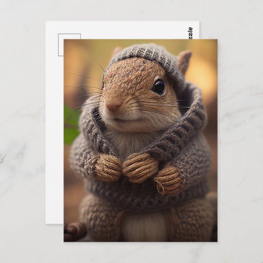 kille eekhoorn briefkaart (Voorkant / Achterkant)