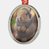 kille eekhoorn metalen ornament (Links)