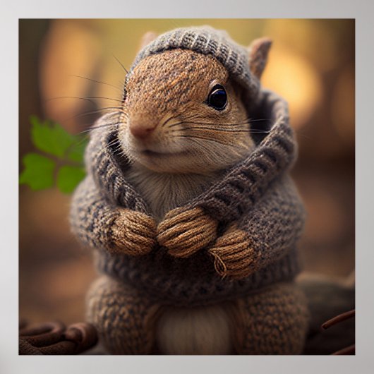 kille eekhoorn poster (Voorkant)