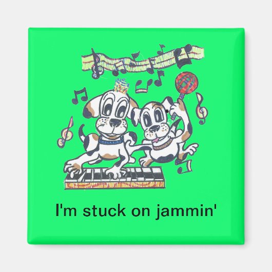 Kille hond de dansende Beagle Magneet (Voorkant)