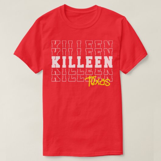 Killeen stad Texas Killeen TX T-shirt (Design voorkant)